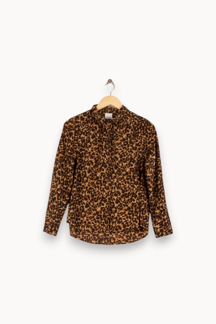 Chemise léopard marron - Taille XS/34 de la marque Petite Mendigote | PARAD47616 - Vendu par Paradigme - Image 1