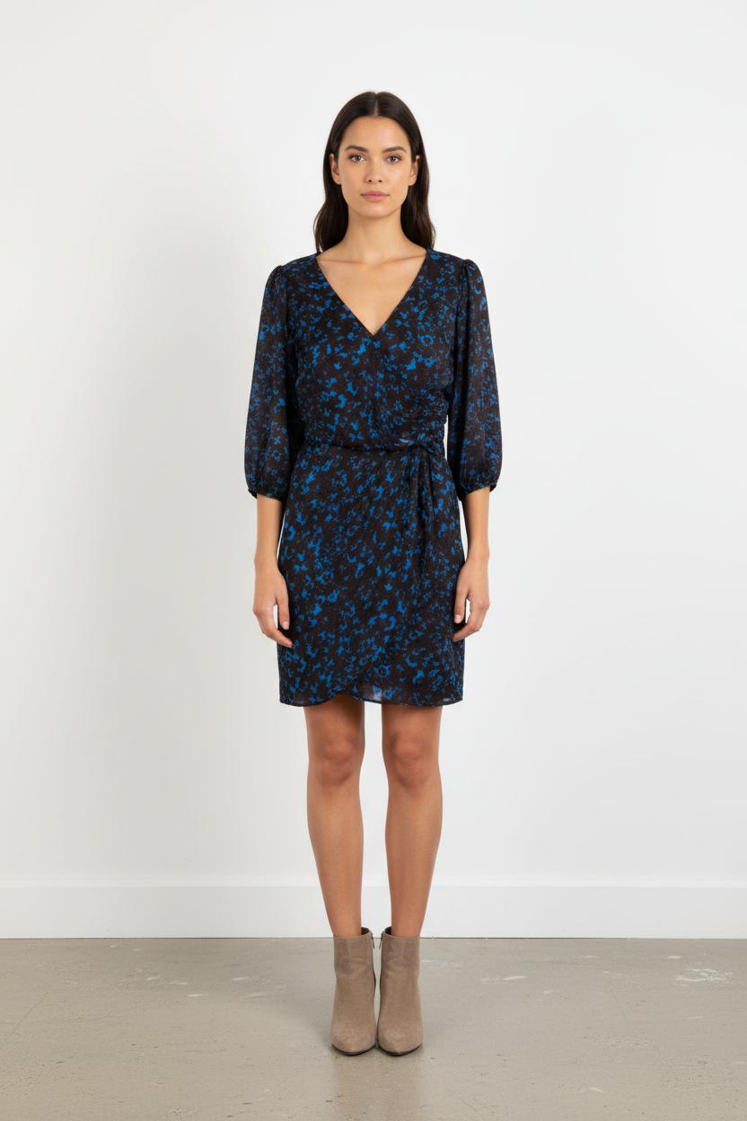 Robe bleu foncé et noire - Taille S/36