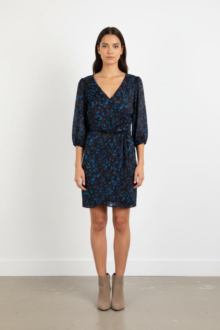 Robe bleu foncé et noire - Taille S/36