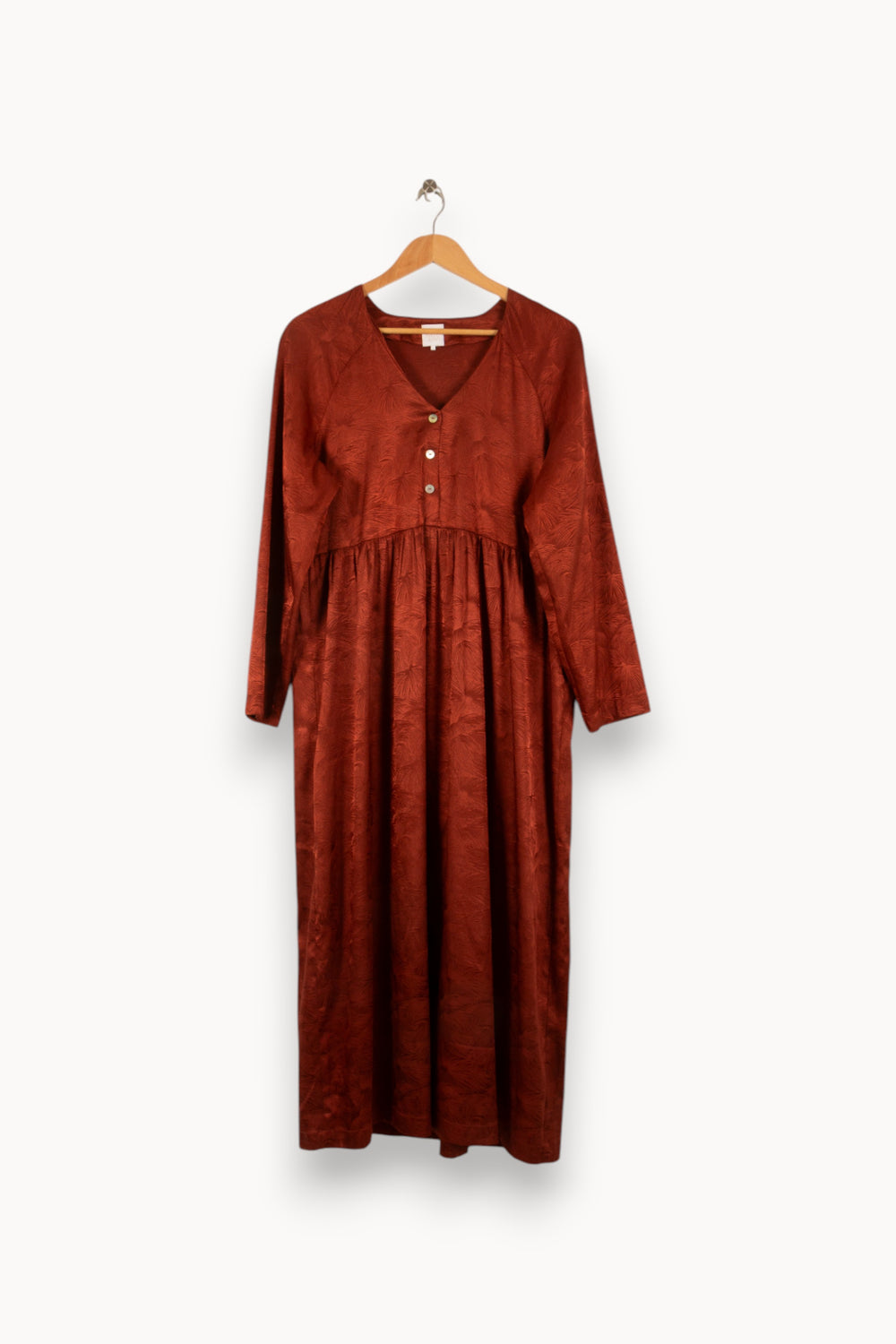 Robe longue marron brillante - Taille L/40 de la marque Karl Marc John | PARAD47646 - Vendu par Paradigme - Image 1