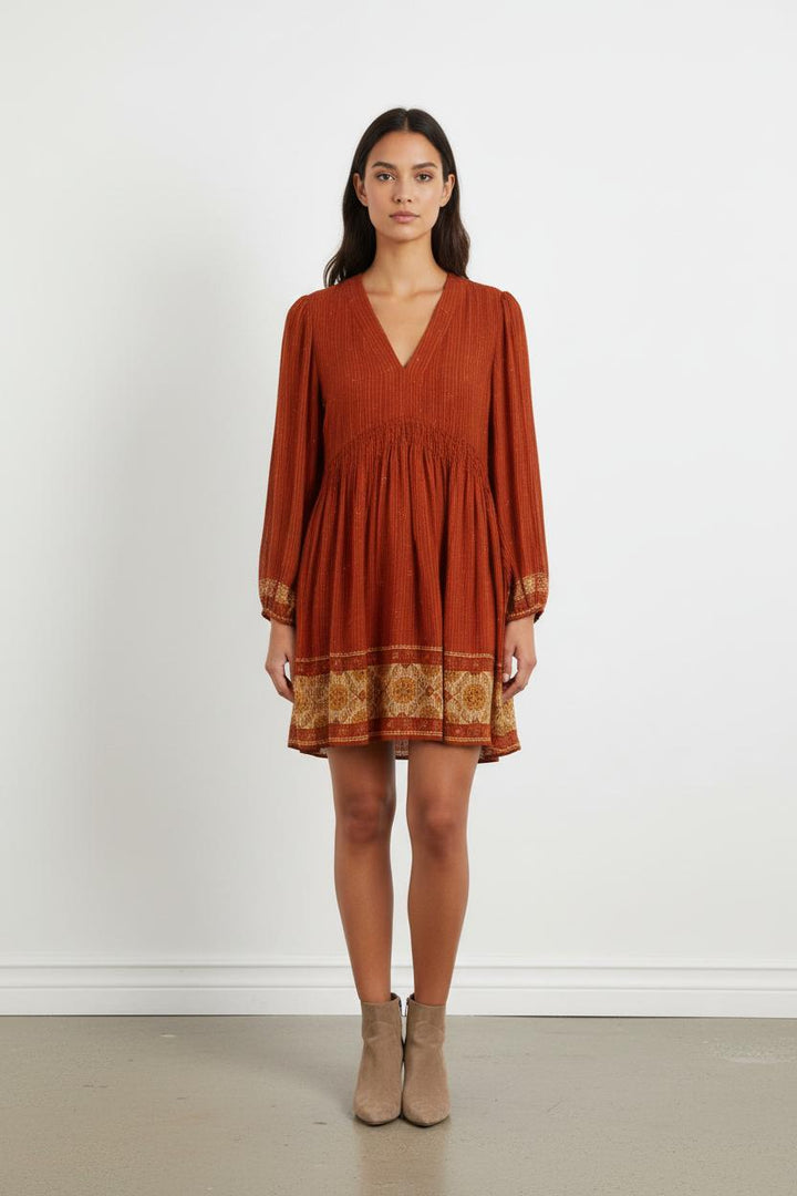 Robe courte marron - Taille L/40