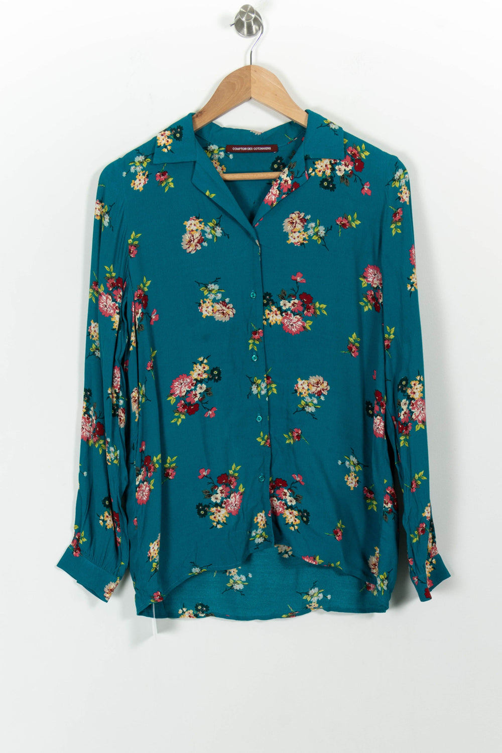 Chemise bleue à motifs - Taille M/38 de la marque Comptoir des Cotonniers | PARAD47650 - Vendu par Paradigme - Image 2