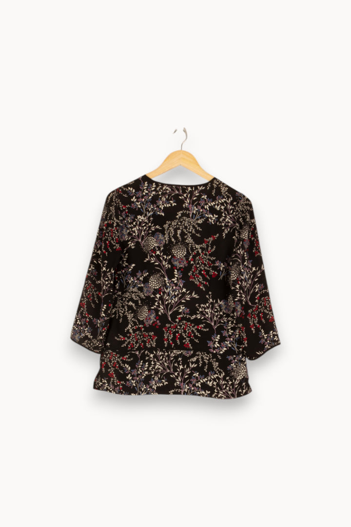 Blouse noire à motifs - Taille S/36 de la marque Maison 123 | PARAD47689 - Vendu par Paradigme - Image 3