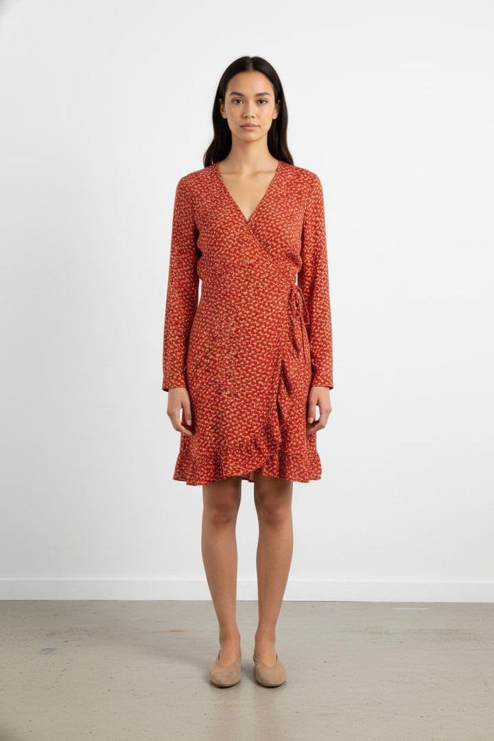 Robe rouge à motifs - Taille L/40