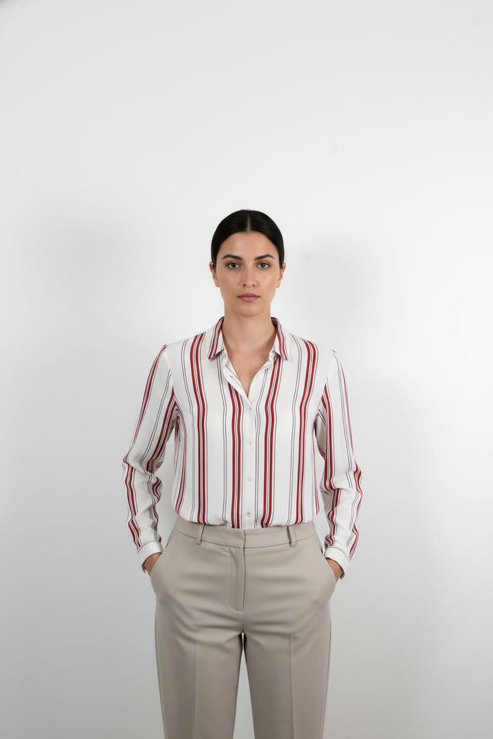 Chemise blanche et rouge - Taille M/38