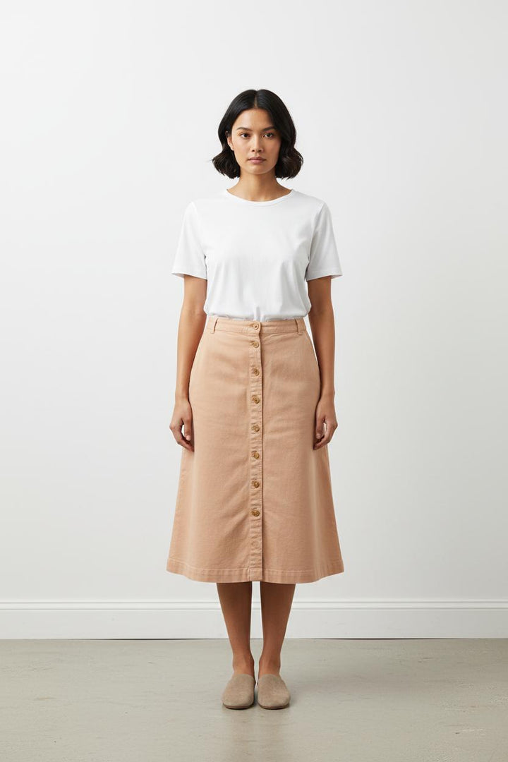 Jupe Midi rose- Taille M/38