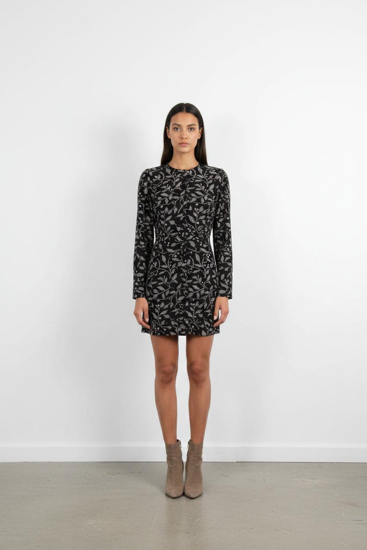 Robe noire à motifs - Taille XS/34