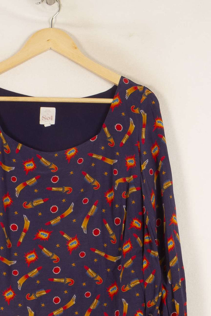 Blouse Bleue - Taille L/40 de la marque Soi Paris | PARAD47715 - Vendu par Paradigme - Image 3