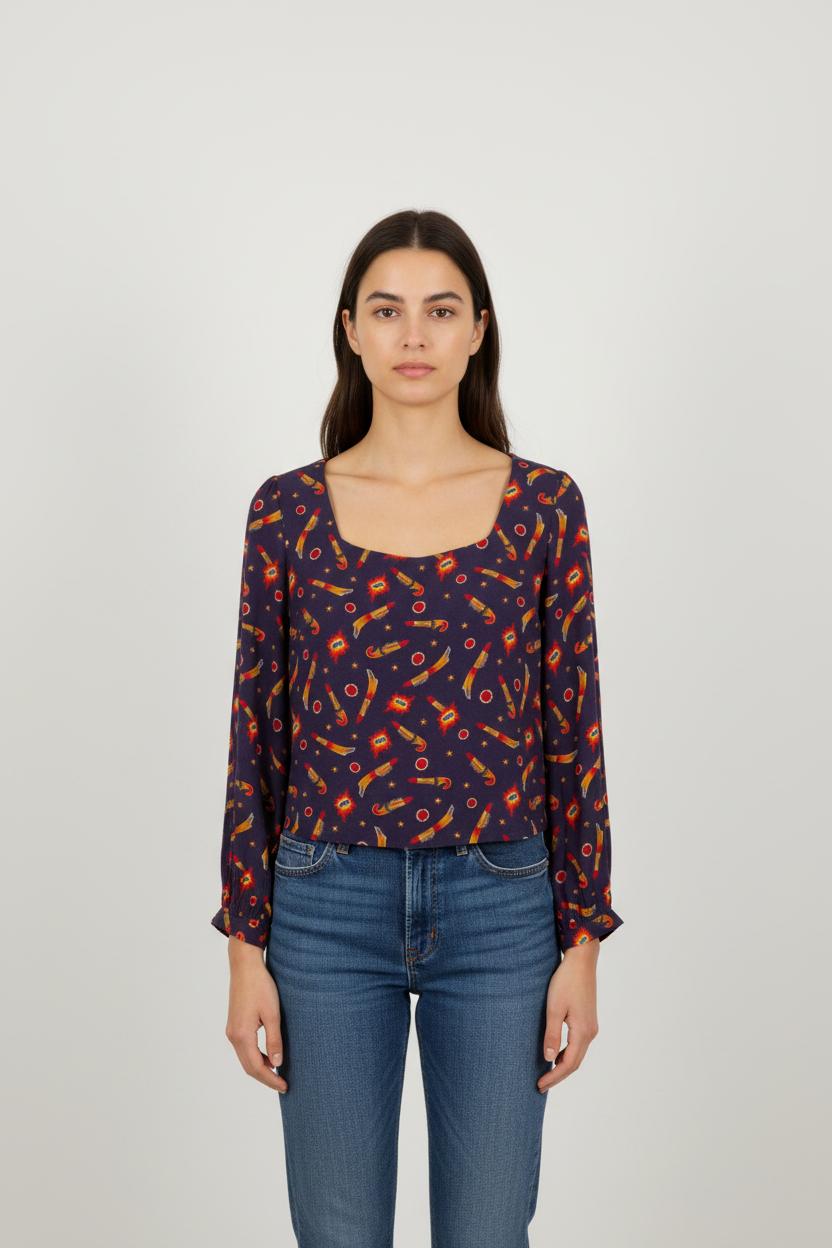 Blouse Bleue - Taille L/40