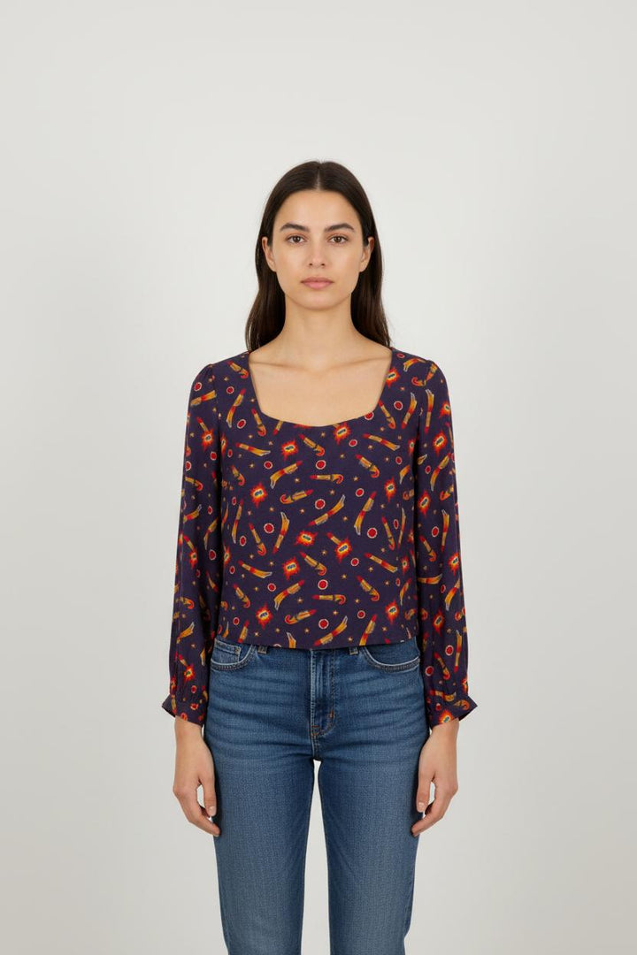 Blouse Bleue - Taille L/40