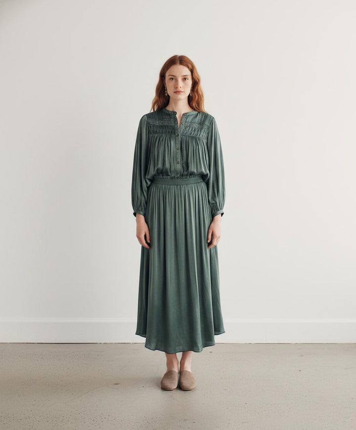 Jupe longue verte - Taille S/36