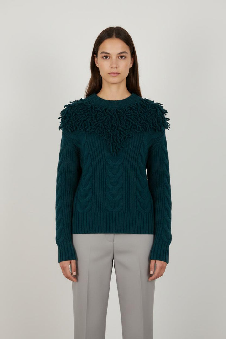 Pull en maille bleu - Taille S/36