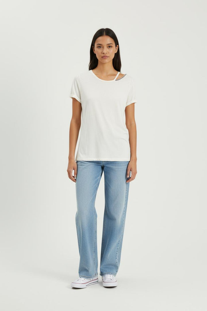 T-shirt blanc - Taille S/36 de la marque IKKS | PARAD47722 - Vendu par Paradigme - Image 1