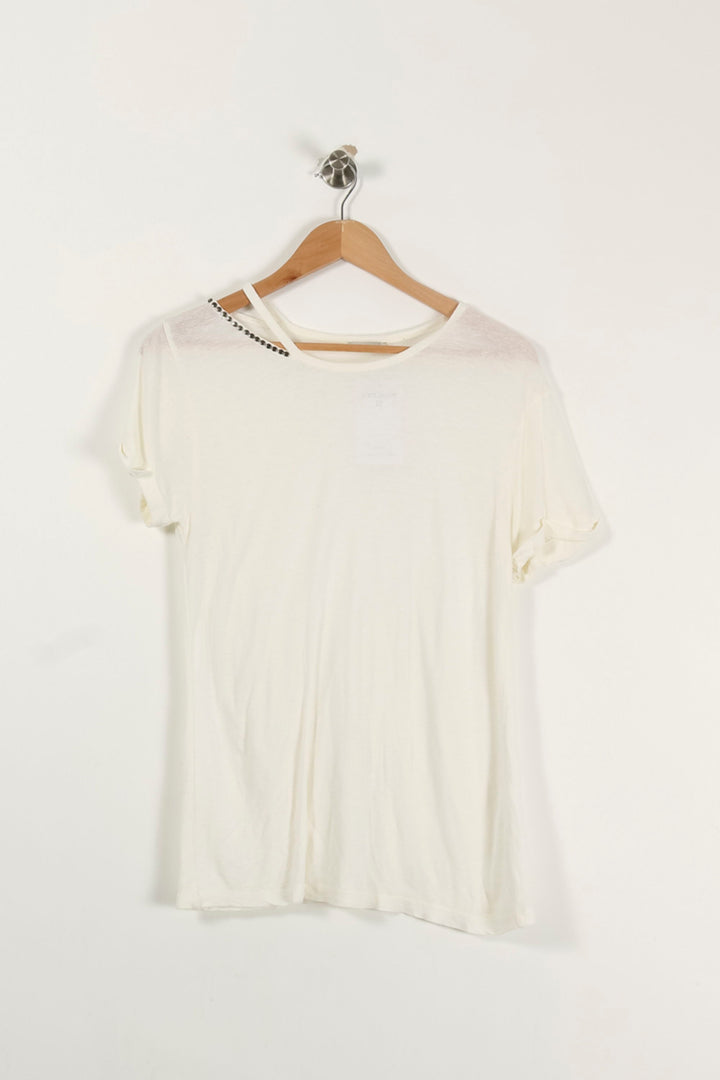 T-shirt blanc - Taille S/36 de la marque IKKS | PARAD47722 - Vendu par Paradigme - Image 2