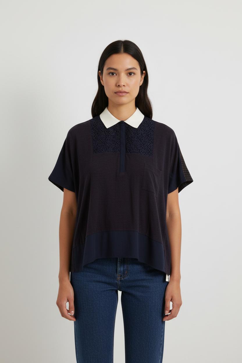Top Bleu marine - Taille L/40