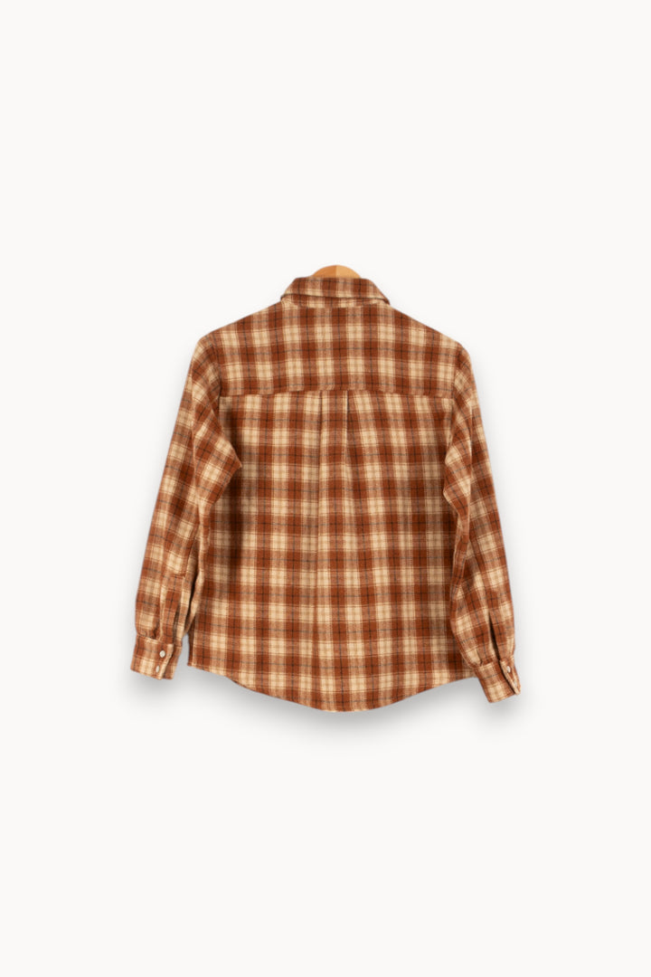 Chemise marron à carreaux - Taille S/36 de la marque Suncoo | PARAD47748 - Vendu par Paradigme - Image 3