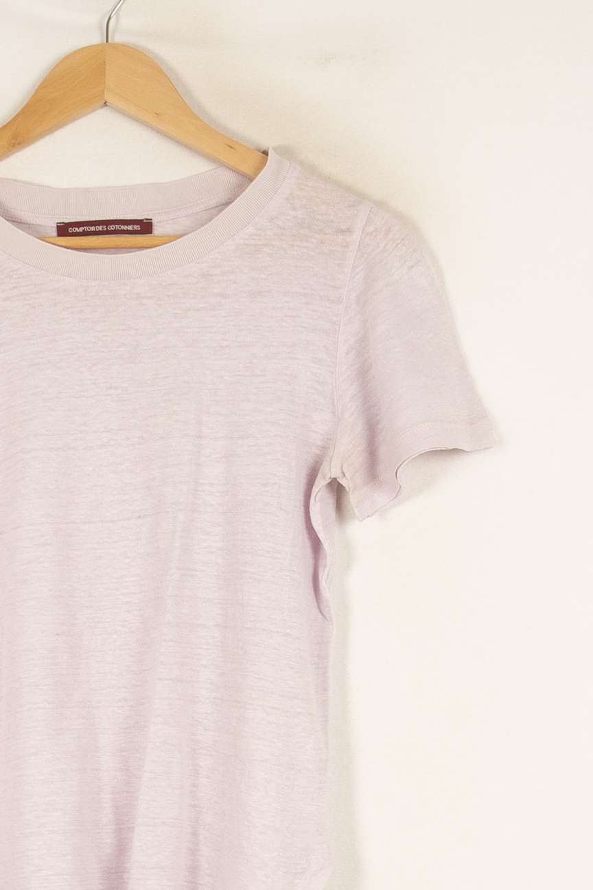 T-shirt violet clair - Taille S/36 de la marque Comptoir des Cotonniers | PARAD47770 - Vendu par Paradigme - Image 2