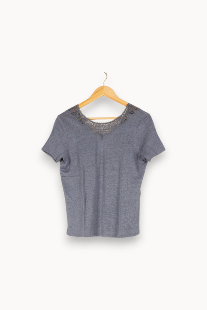 T-shirt bleu - Taille M/38 de la marque Sézane | PARAD47781 - Vendu par Paradigme - Image 3