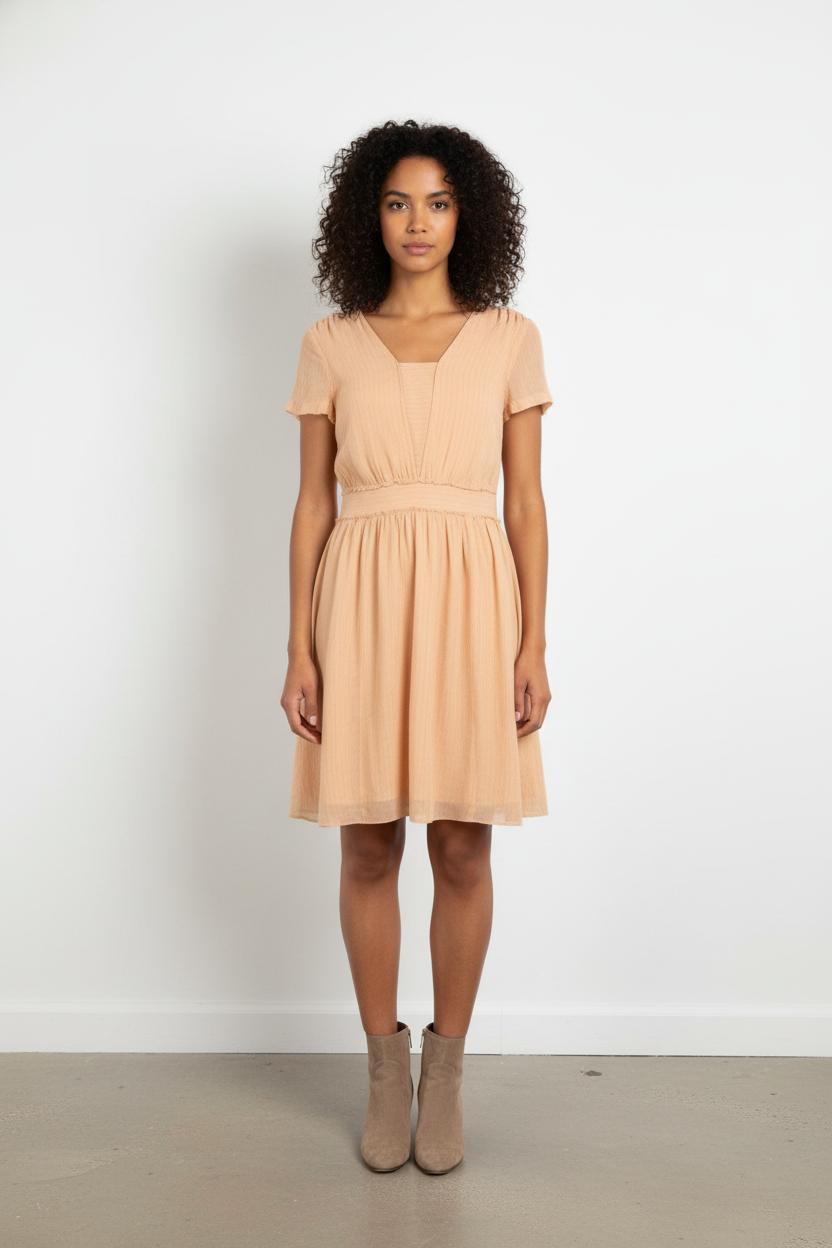 Robe rose rayée - Taille L/40