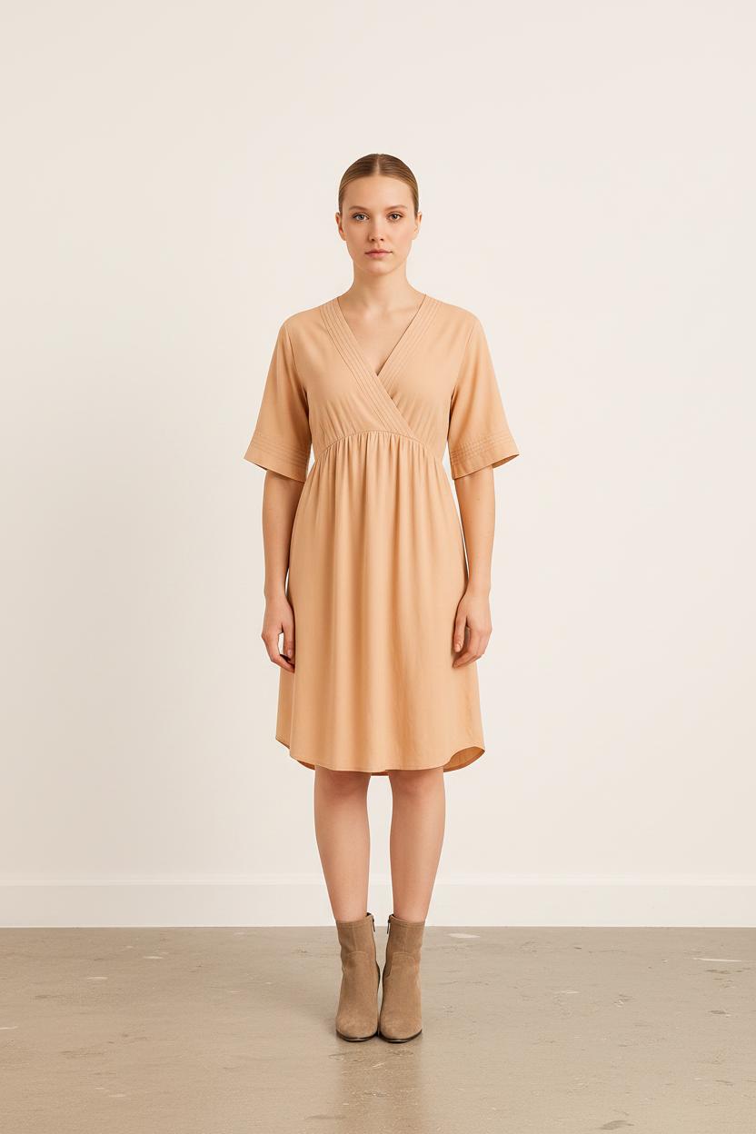 Robe beige - Taille L/40