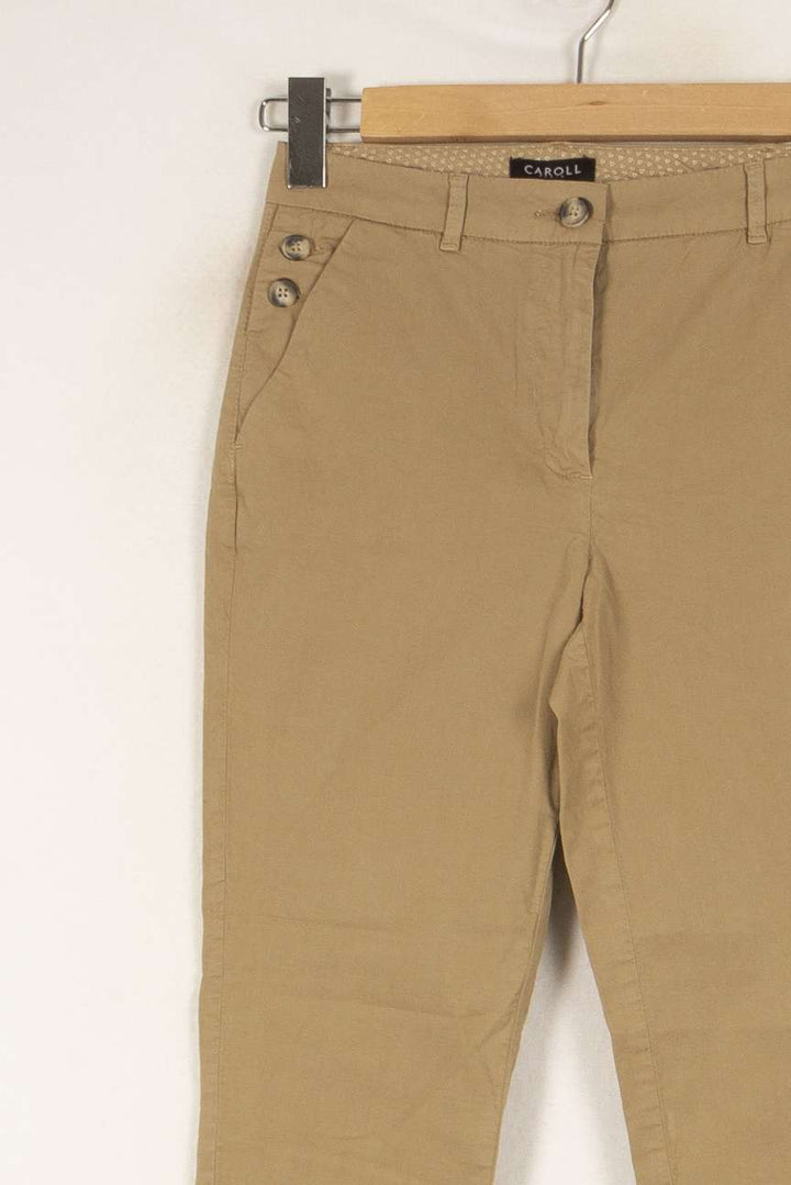 Pantalon beige - Taille XS/34 de la marque Caroll | PARAD47812 - Vendu par Paradigme - Image 2