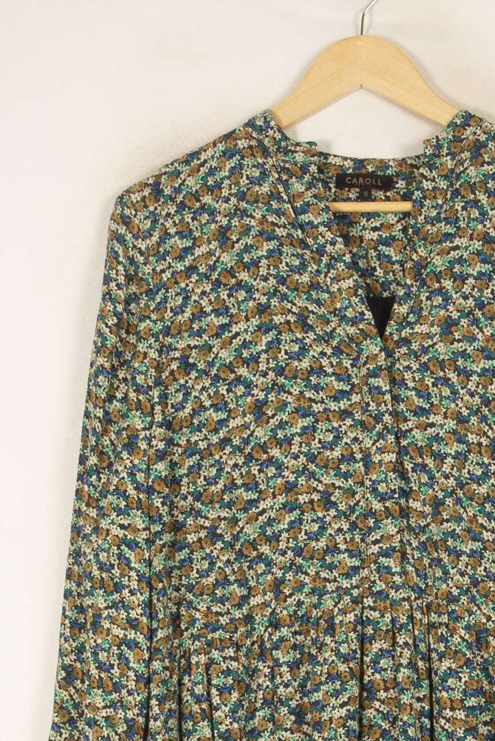 Robe verte à motifs - Taille S/36 de la marque Caroll | PARAD47814 - Vendu par Paradigme - Image 2