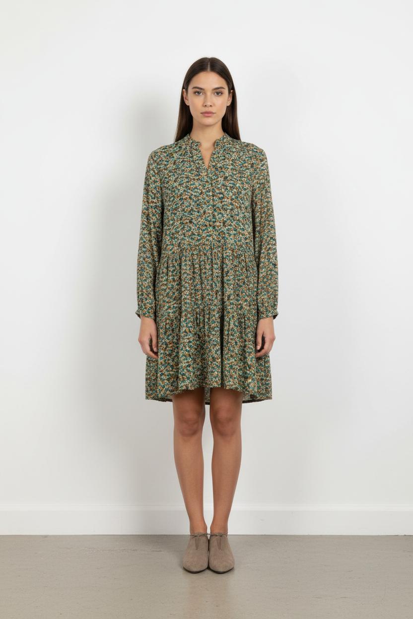 Robe verte à motifs - Taille S/36