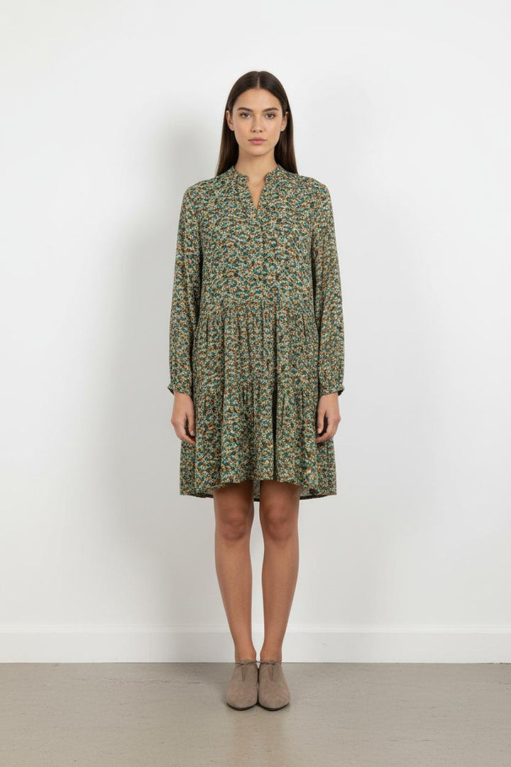 Robe verte à motifs - Taille S/36