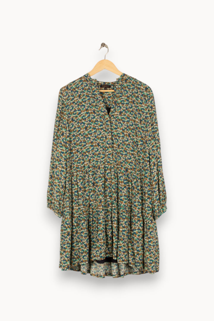Robe verte à motifs - Taille S/36 de la marque Caroll | PARAD47814 - Vendu par Paradigme - Image 1