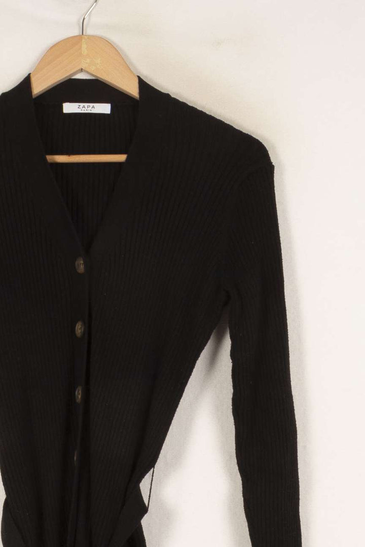 Robe côtelée noire - Taille S/36 de la marque ZAPA | PARAD47828 - Vendu par Paradigme - Image 2