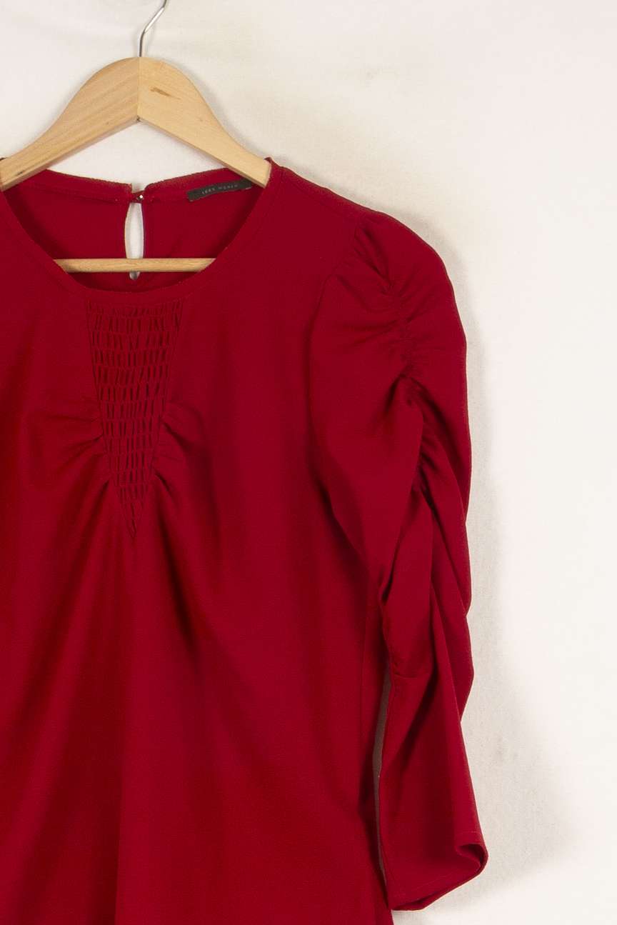 Blouse bordeaux - Taille M/38 de la marque IKKS | PARAD47830 - Vendu par Paradigme - Image 2