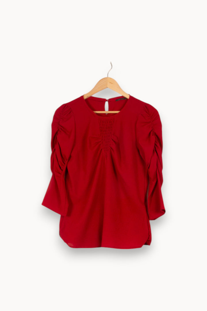 Blouse bordeaux - Taille M/38 de la marque IKKS | PARAD47830 - Vendu par Paradigme - Image 1