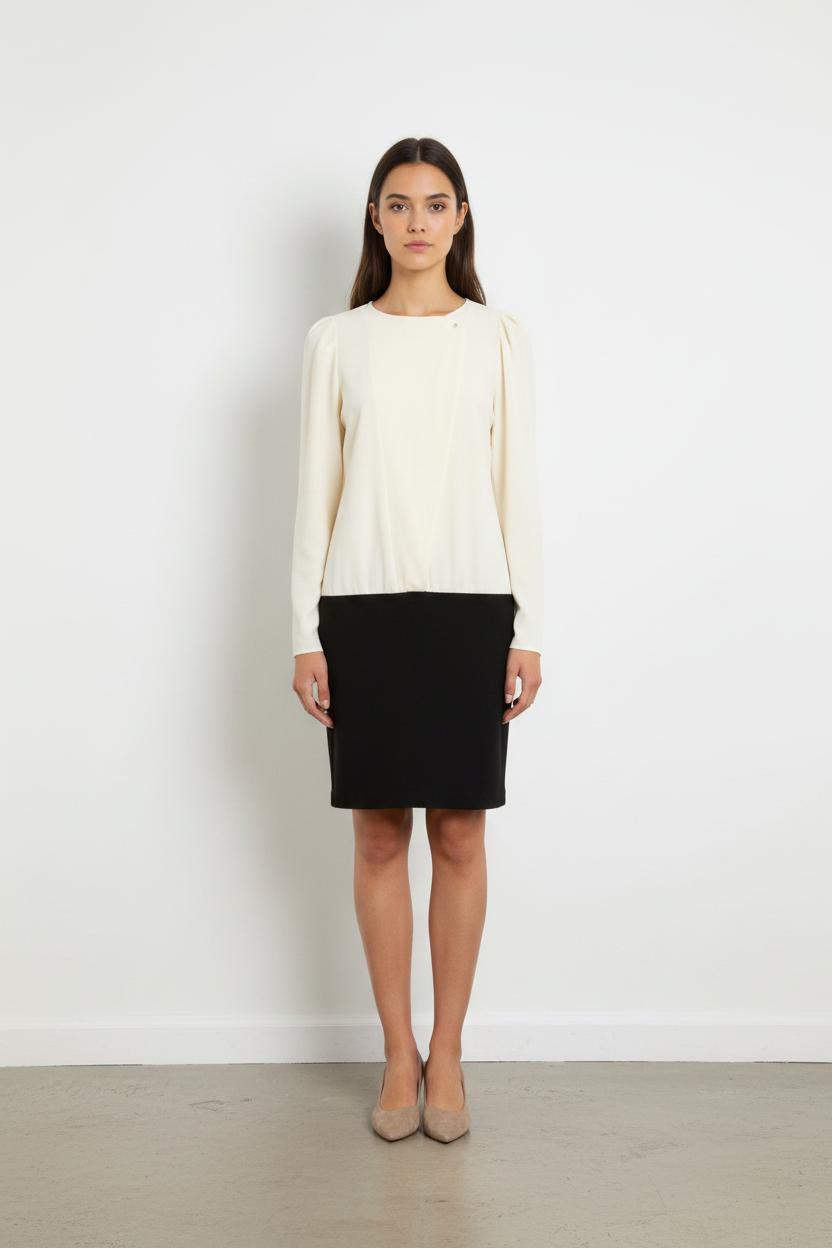 Robe blanche et noire - Taille M/38
