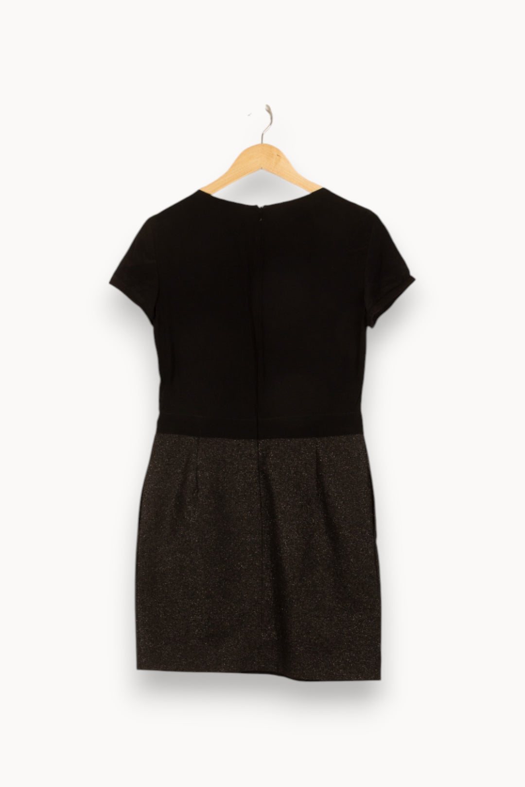 Robe noire bimatière - Taille M/38 de la marque Maje | PARAD47844 - Vendu par Paradigme - Image 3