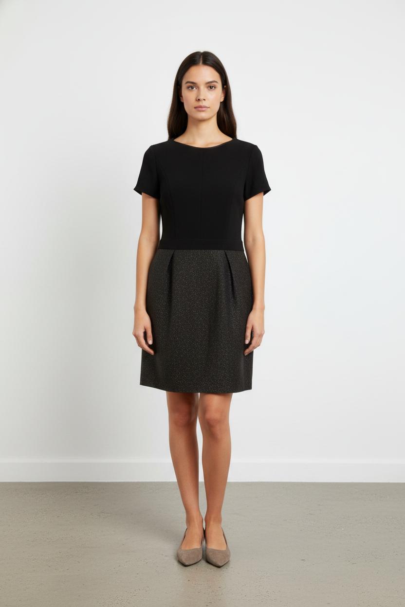 Robe noire bimatière - Taille M/38