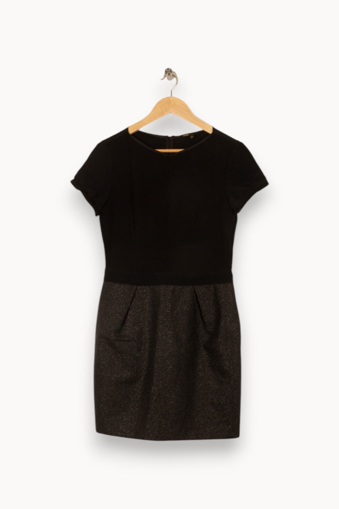 Robe noire bimatière - Taille M/38 de la marque Maje | PARAD47844 - Vendu par Paradigme - Image 1