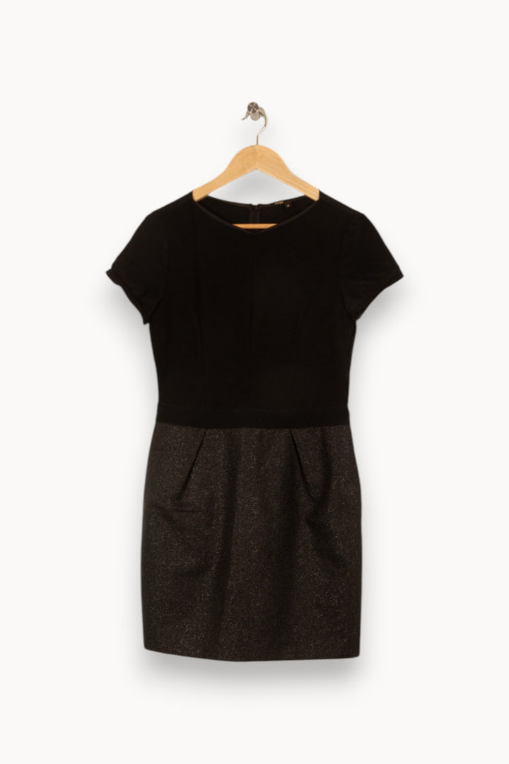 Robe noire bimatière - Taille M/38 de la marque Maje | PARAD47844 - Vendu par Paradigme - Image 1