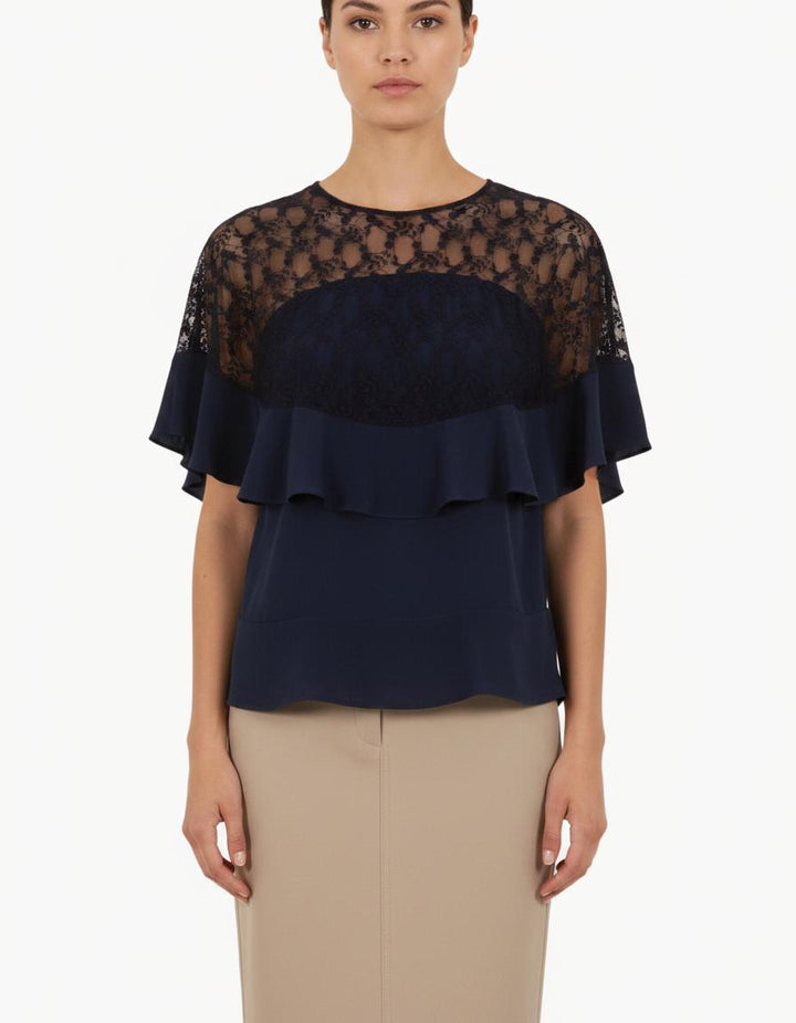 Blouse bleue foncée - Taille L/40