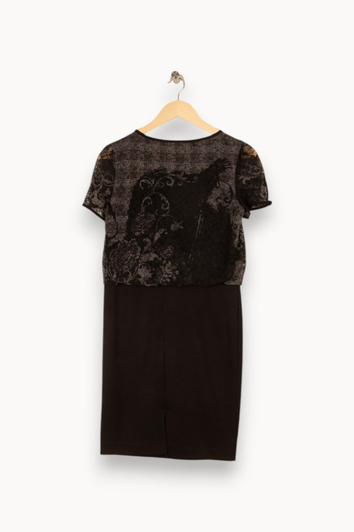 Robe noire - Taille M/38 de la marque La Fée Maraboutée | PARAD47855 - Vendu par Paradigme - Image 3