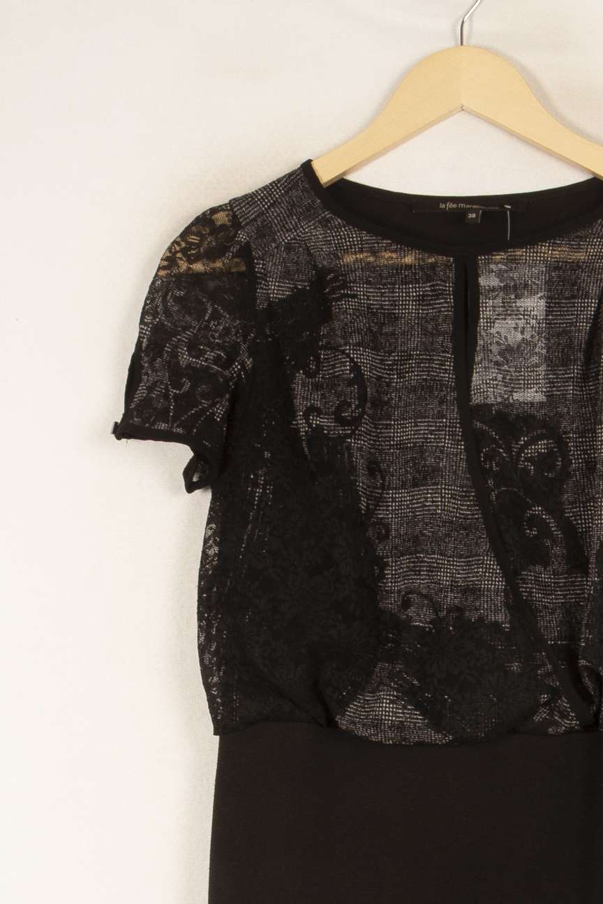 Robe noire - Taille M/38 de la marque La Fée Maraboutée | PARAD47855 - Vendu par Paradigme - Image 2