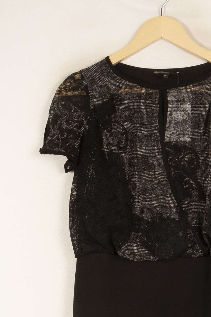 Robe noire - Taille M/38 de la marque La Fée Maraboutée | PARAD47855 - Vendu par Paradigme - Image 2
