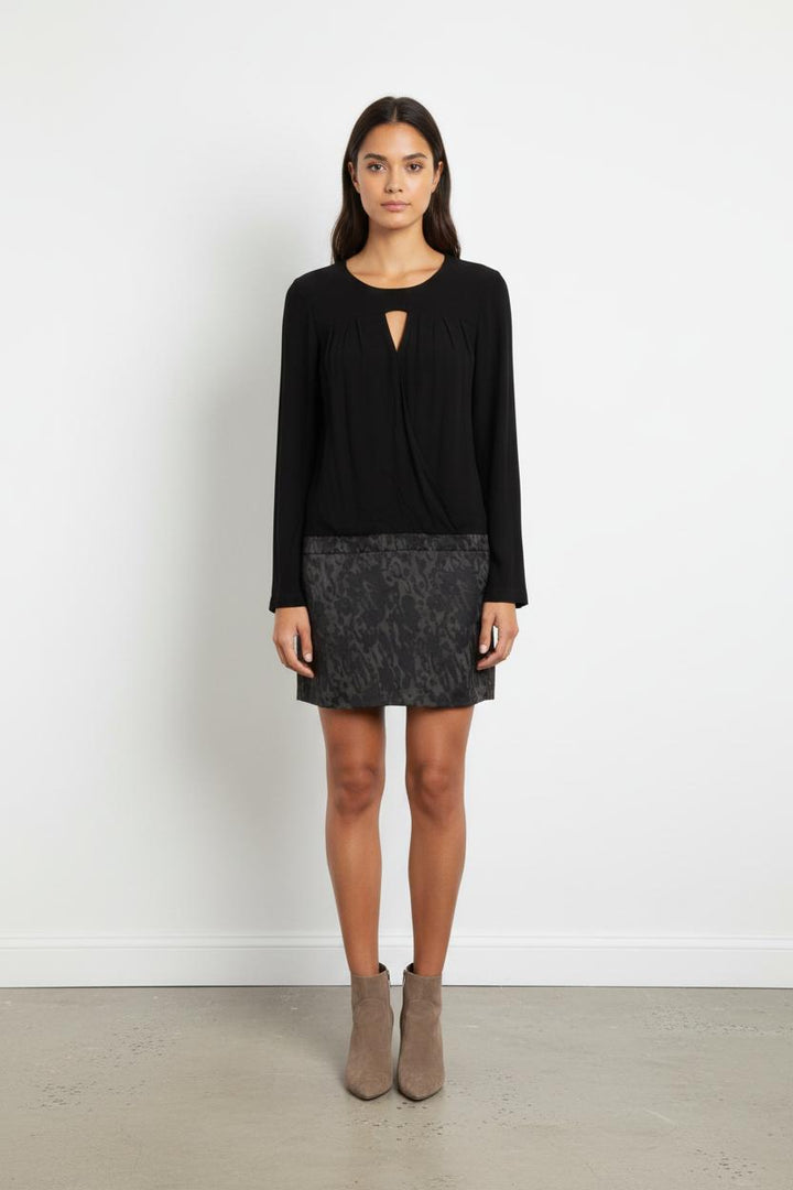 Robe noire bimatière - Taille M/38
