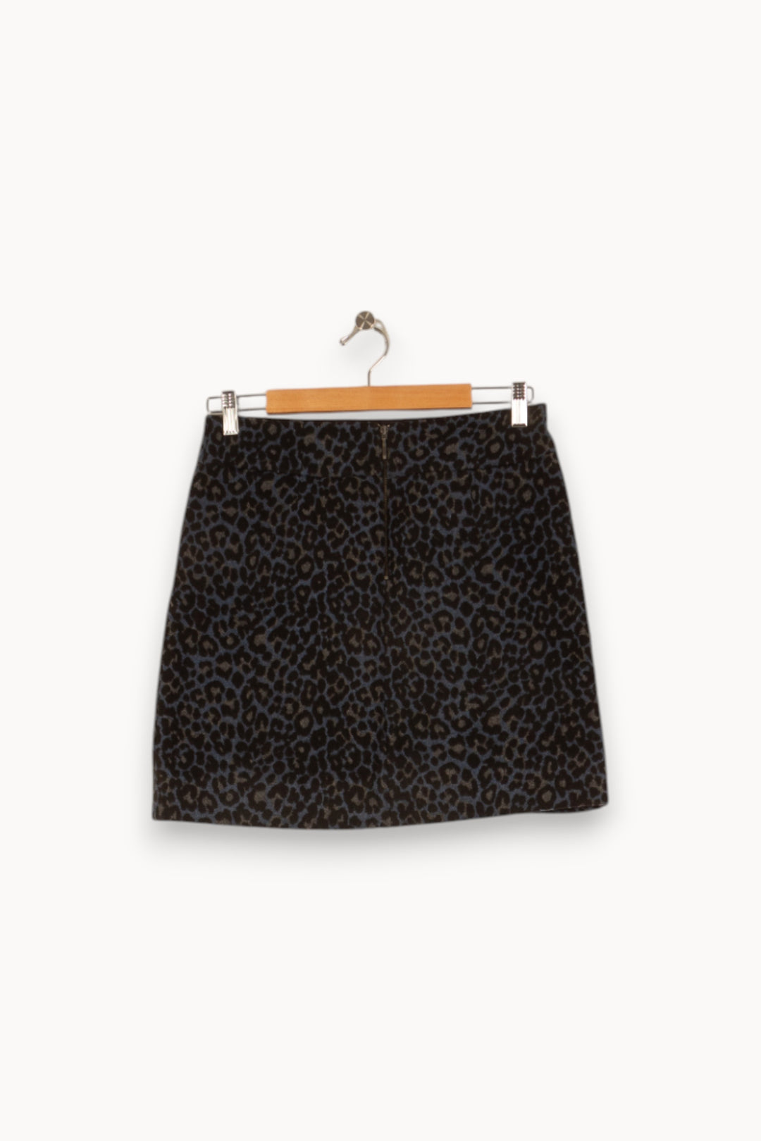 Jupe bleue léopard - Taille M/38 de la marque Caroll | PARAD47870 - Vendu par Paradigme - Image 3
