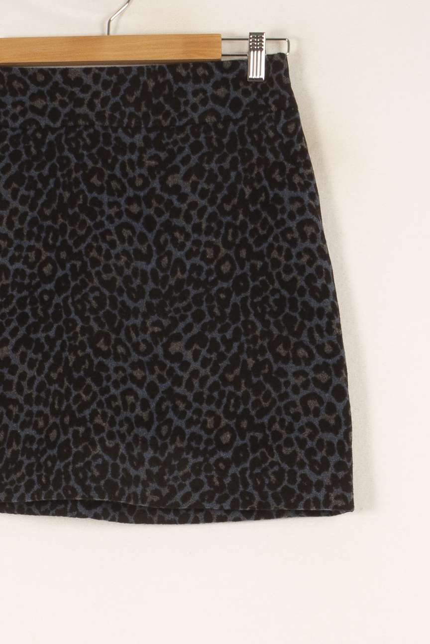 Jupe bleue léopard - Taille M/38 de la marque Caroll | PARAD47870 - Vendu par Paradigme - Image 2