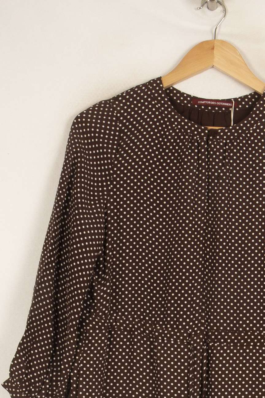 Robe marron à pois - Taille XS/34 de la marque Comptoir des Cotonniers | PARAD47884 - Vendu par Paradigme - Image 2