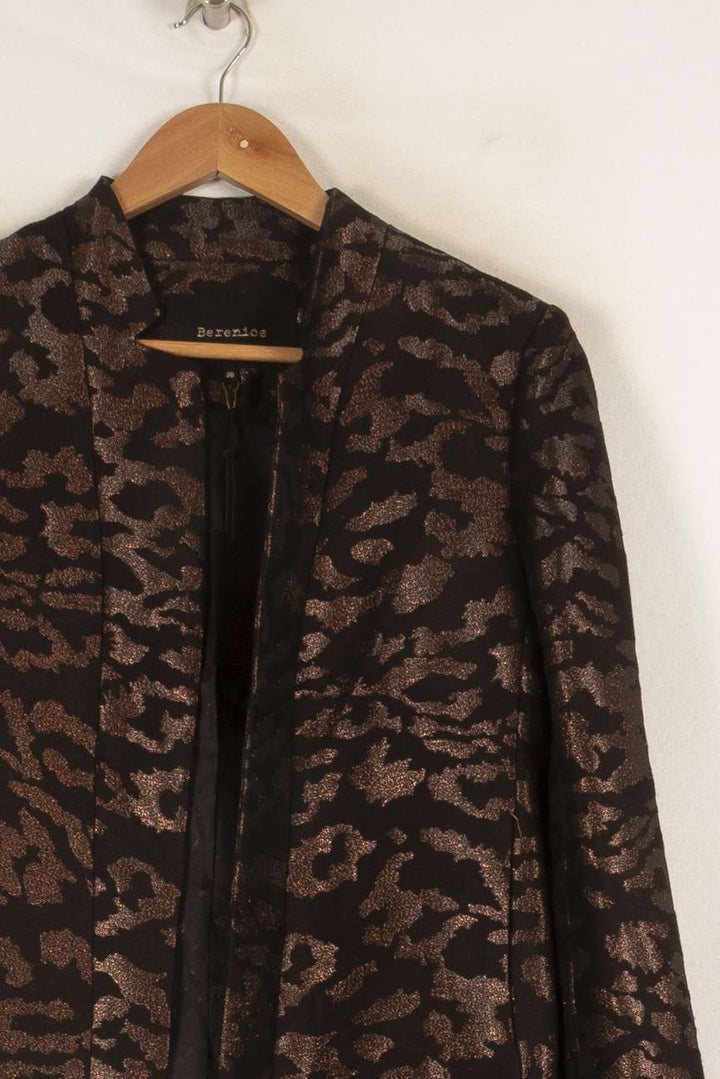 Veste noire et marron - Taille S/36 de la marque Bérénice | PARAD47897 - Vendu par Paradigme - Image 2