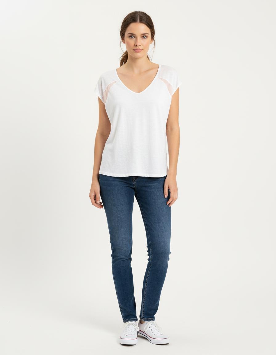 Tee-shirt Blanc - Taille XS/34 de la marque ZAPA | PARAD47898 - Vendu par Paradigme - Image 1
