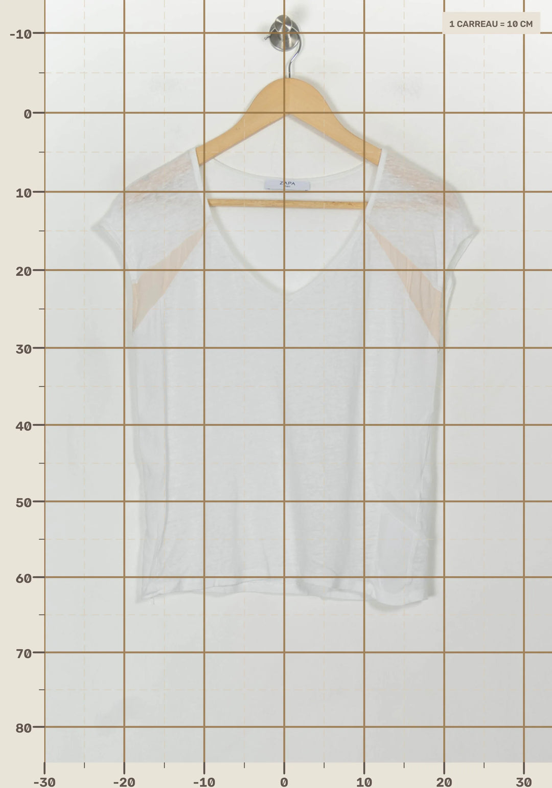 Tee-shirt Blanc - Taille XS/34 de la marque ZAPA | PARAD47898 - Vendu par Paradigme - Image 4