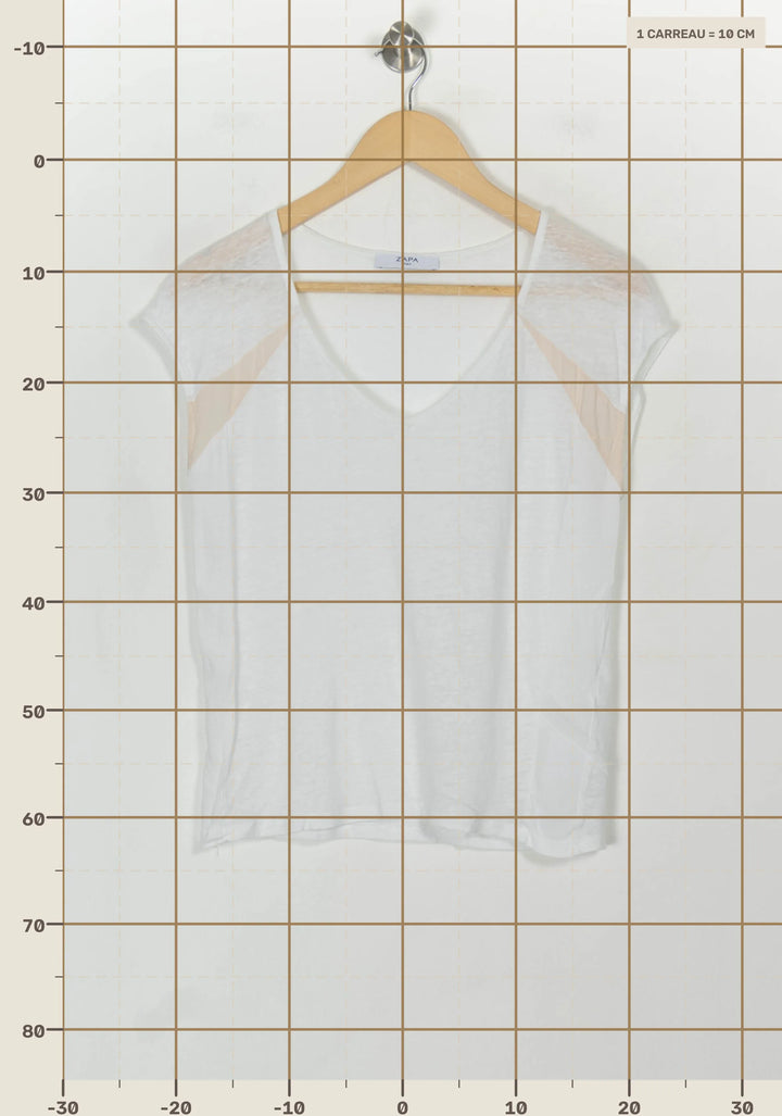 Tee-shirt Blanc - Taille XS/34 de la marque ZAPA | PARAD47898 - Vendu par Paradigme - Image 4
