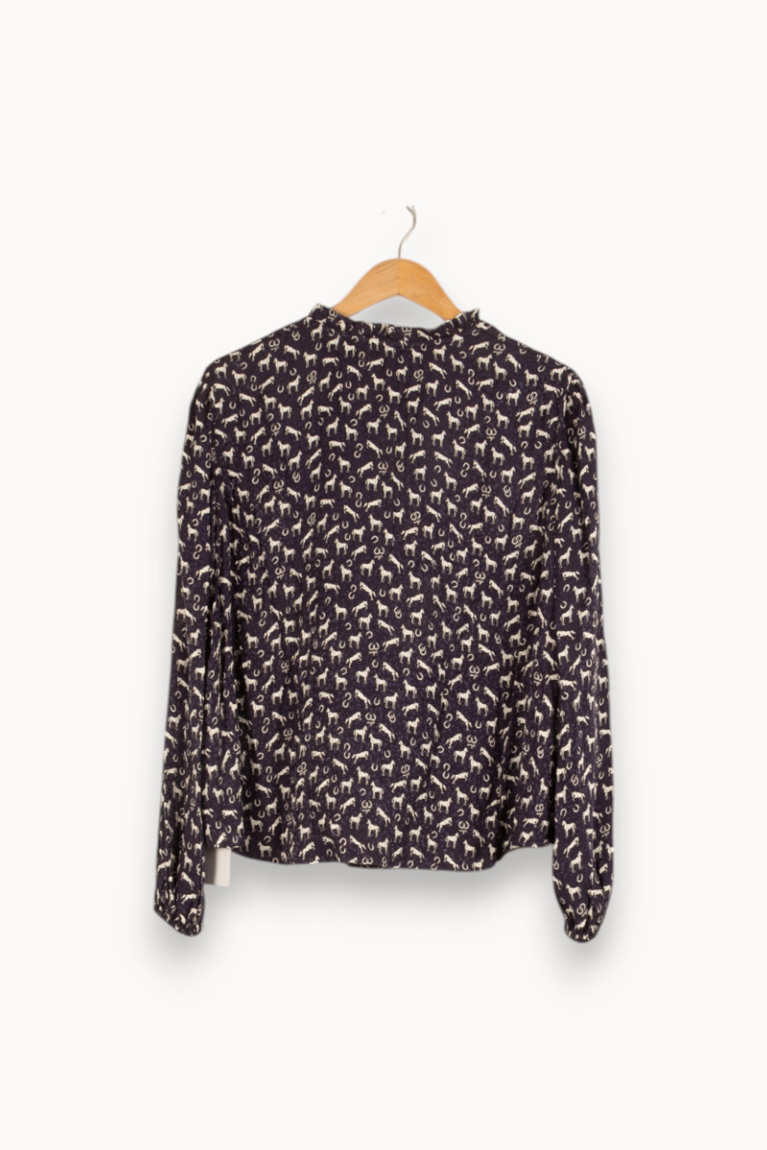 Blouse bleue à motifs - Taille L/40 de la marque Maje | PARAD47904 - Vendu par Paradigme - Image 3